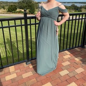 Revelry Lily Chiffon Dress Eucalyptus Size 12